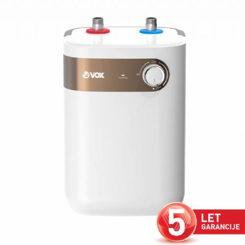 Water heater - boiler VOX WH 5A1, class B, 5 L, 30-65°C, white