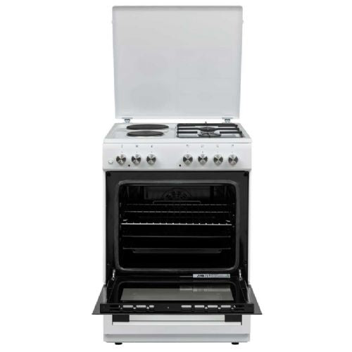 Kombinirani štedilnik VOX GHT 6220 W, 2 električni + 2 plinski plošči, ventilacijska pečica (65 l), bel