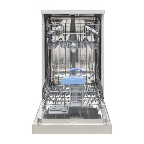 Prostostoječi pomivalni stroj VOX LC 4745 IX E, razred E, 10 pogrinjkov, 7 programov, srebrne barve