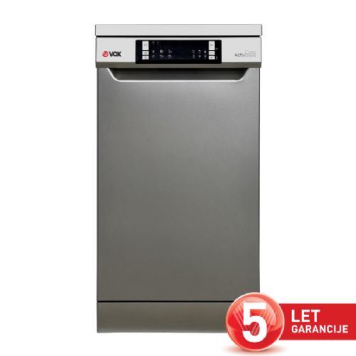 Prostostoječi pomivalni stroj Vox LCS 10A21T3E, razred E, 10 pogrinjkov, 6 programov, TurboDrying, 44,8 x 85 x 59,8 cm, siv