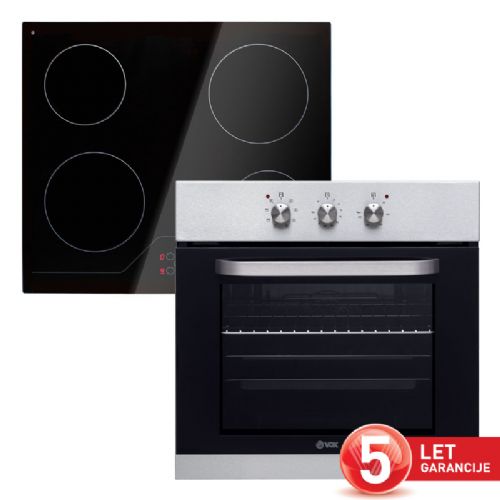 Vgradni set plošča in pečica VOX SET2110400
