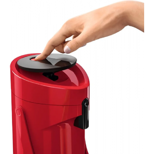 Emsa PONZA jug with pump 1.9 liters (red, Comfort Press)