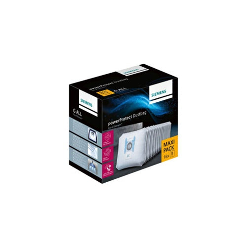 Vacuum cleaner bags Siemens PowerProtect VZ16GALL, type G, 16 pieces