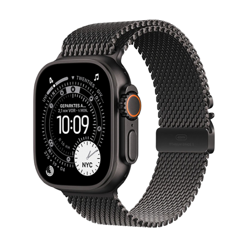 Pametna ura Apple Watch Ultra 3 5G 49mm črna titanova ohišje črna titanova Milanese zapestnica