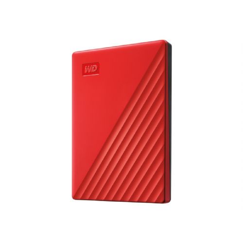 WD My Passport 2TB prenosni zunanji trdi disk (HDD), združljiv z USB 3.0 in USB 2.0, barva Red, maloprodajna embalaža