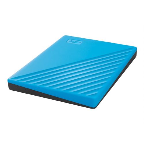 WD My Passport 2TB prenosni zunanji trdi disk (HDD), združljiv z USB 3.0 in USB 2.0, Blue, maloprodajna različica