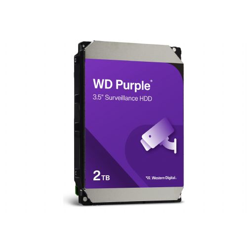 WD Purple 2TB SATA 6Gb/s CE notranji 3,5-palčni trdi disk (HDD) s 256MB predpomnilnika, zasnovan za delovanje 24x7, brez maloprodajne embalaže (bulk)