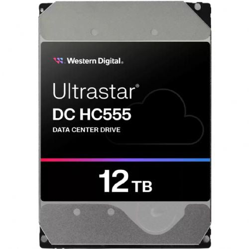 Vgradni HDD-disk Western Digital Ultrastar DC HC555, 8,89 cm (3,5"), debelina 26,1 mm, 12 TB, 512 GB, 7200 RPM, SAS, ULTRA 512E SE P3 DC