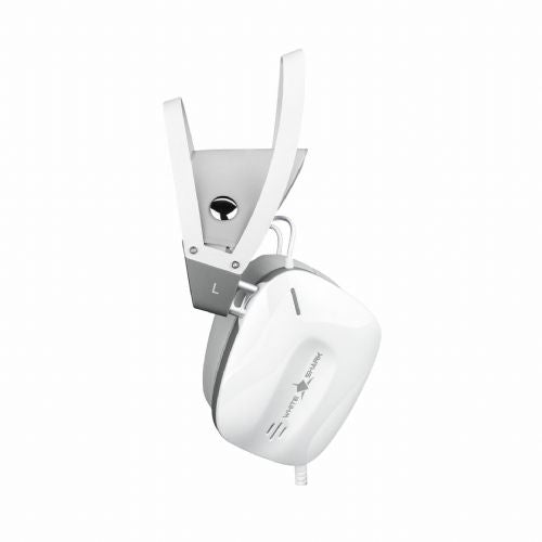 White Shark GH-2446 headphones, removable microphone, stereo 2.0, 53 mm speakers, 2 m braided cable, white