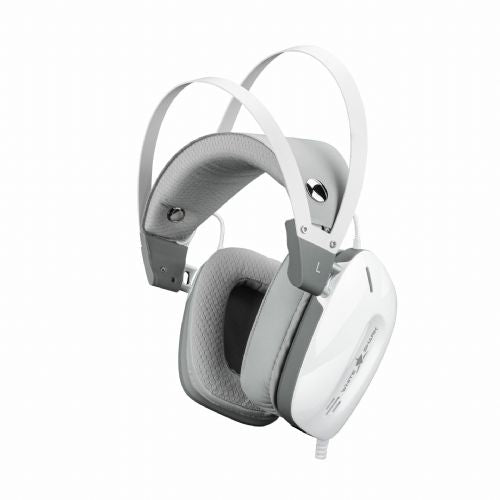 White Shark GH-2446 headphones, removable microphone, stereo 2.0, 53 mm speakers, 2 m braided cable, white