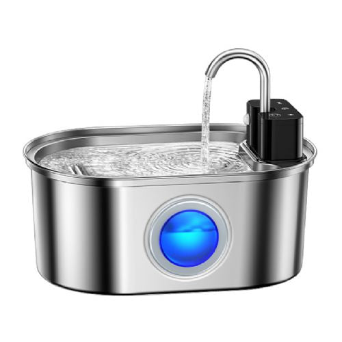 Wireless stainless steel water dispenser/fountain for dogs and cats, 3.2 l, Rojeco