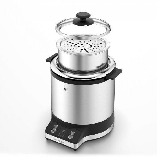 Kuhalnik WMF KÜCHENminis 1 l, kuhanje na pari, teflonska prevleka, LED zaslon, škatla za malico