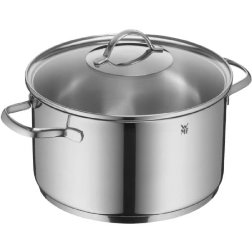WMF Provence Plus cookware set 3201113676, 5-piece, Cromargan 18/10 stainless steel, TransTherm, induction, glass lids