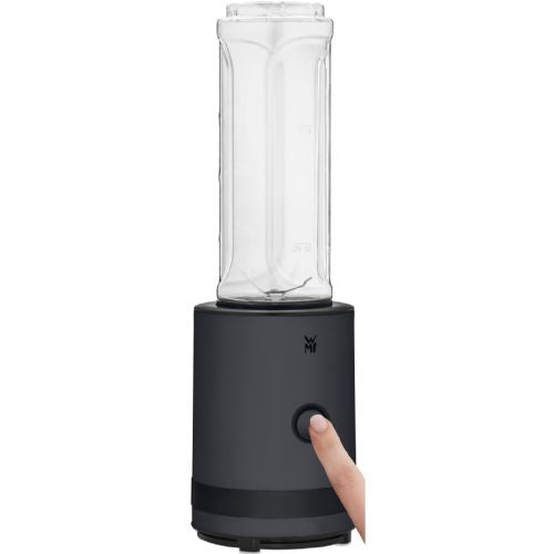 Blender WMF Küchenminis Smoothie-to-go, 300 W, črna, 0,6 l, drobilnik ledu, Tritan posoda