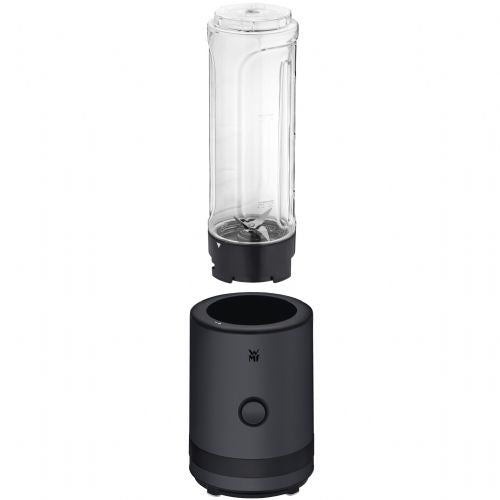 Blender WMF Küchenminis Smoothie-to-go, 300 W, črna, 0,6 l, drobilnik ledu, Tritan posoda