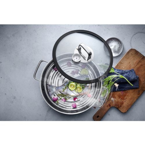 Parni kuhalnik WMF Vitalis s steklenim pokrovom 28 cm