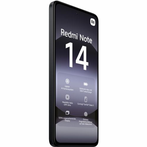 Pametni telefon Xiaomi Redmi Note 14 4G Dual Sim 6GB RAM 128GB - polnočno črna