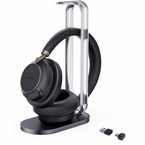 Bluetooth slušalka Yealink BH76 Plus s polnilnim stojalom UC črna USB-C/A