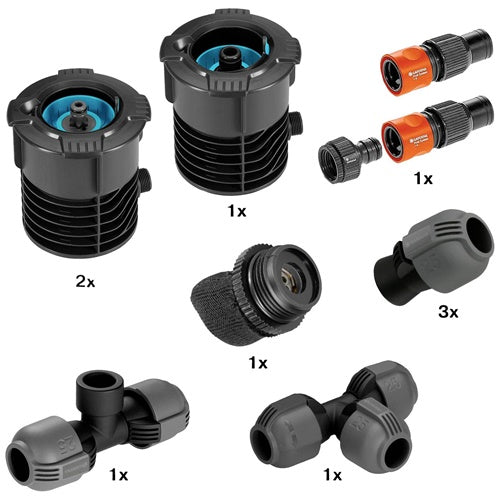 Gardena Pipeline starter set, with two water sockets (08270-20)