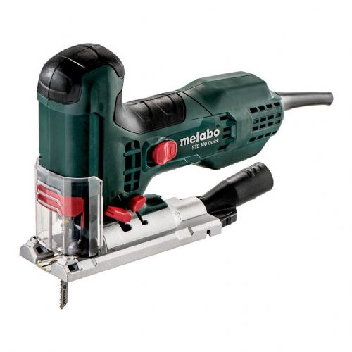 Metabo STE 100 Quick 710 W saw, handle with soft non-slip surface, cutting capacity in wood 100 mm, 4-speed oscillation stroke, dust extraction connection