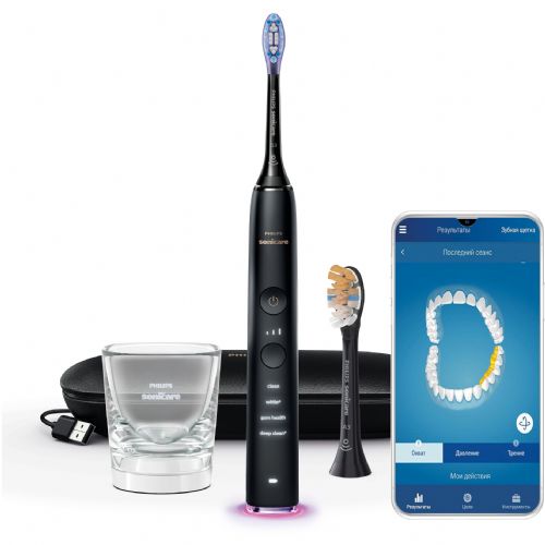 Električna zobna ščetka Philips Sonicare 9400 Diamond Clean HX9917, črna