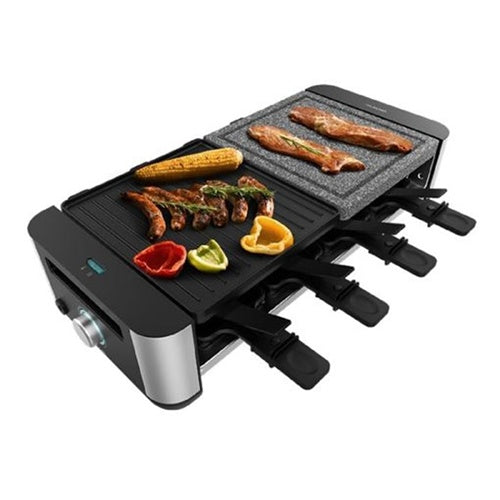 Grill Cecotec Raclette Cheese&Grill 16000 Inox (black/stainless steel, 1400 W, for 8 people)