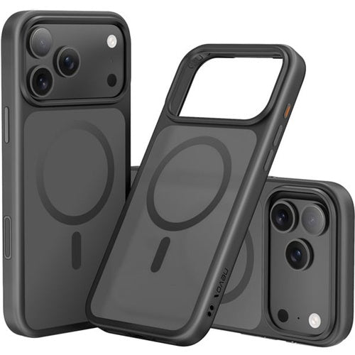 Nevox StyleShell INVISIO Protective Case (Black, for iPhone 17 Pro Max, MagSafe Compatible)