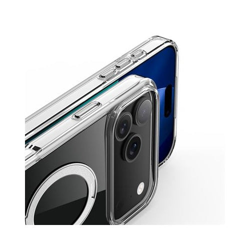 Nevox StyleShell SHOCKFlex Protective Case with Stand Function (Clear, iPhone 17 Pro, MagSafe Compatible)