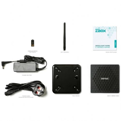 Mini računalnik Zotac ZBOX CI337 Nano Mini-PC Barebone, Intel N100, 1 x DDR5 SODIMM, SATA M.2