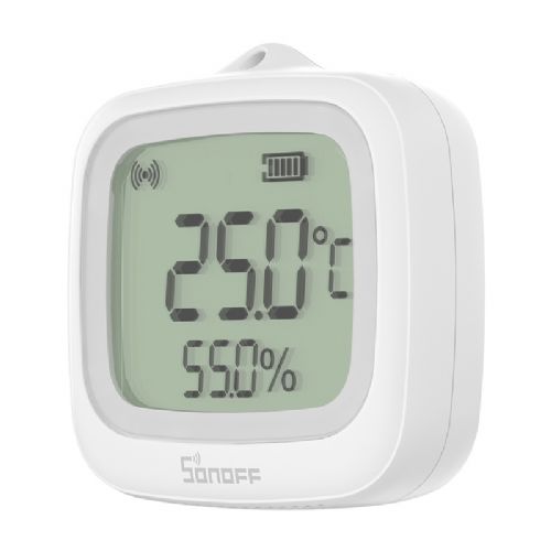 ZigBee LCD senzor temperature in vlažnosti Sonoff SNZB-02WD, IP65, ±0,2 °C natančnost, 2,2" zaslon, bele barve