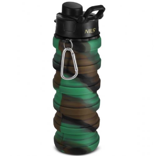 Collapsible silicone drink bottle