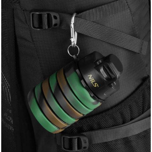Collapsible silicone drink bottle