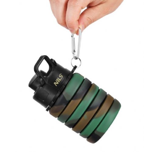 Collapsible silicone drink bottle
