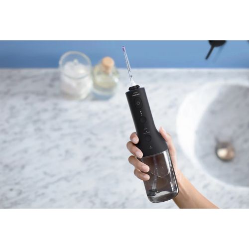 Philips HX3826/33 Sonicare Power Flosser 3000 black, micro-jet, cordless use, fast 30-second cycle, multiple intensity levels, long battery life