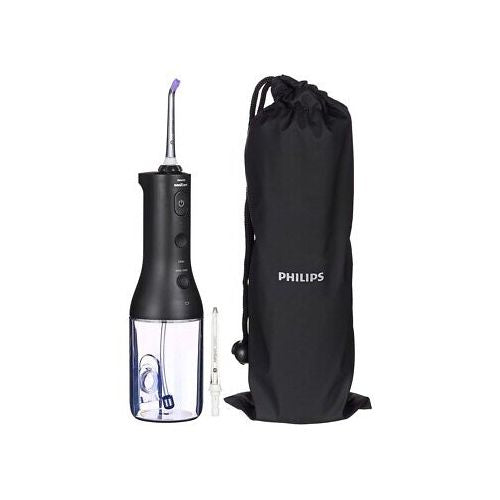 Philips HX3826/33 Sonicare Power Flosser 3000 black, micro-jet, cordless use, fast 30-second cycle, multiple intensity levels, long battery life