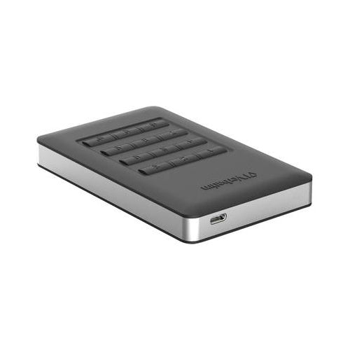 Zunanji disk Verbatim Store 'n' Go Secure 1 TB, USB-C 3.2, črna/srebrna