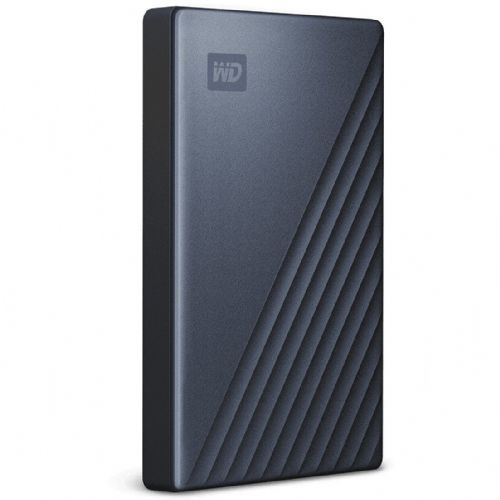 Zunanji HDD disk Western Digital My Passport Ultra 5 TB modro/črn, USB-C 3.2 Gen 1, strojno šifriranje, kovinsko ohišje