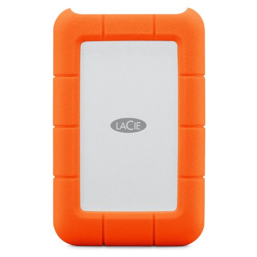 Zunanji trdi disk LaCie Rugged Mini 5 TB (srebrn/oranžen, Micro-USB-B 3.2 Gen 1 (5 Gbit/s))