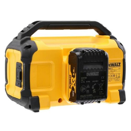 Zvočnik DeWalt DCR011-XJ (rumen/črn, Bluetooth zvočnik od 10,8 do 54 voltov - osnovna različica)