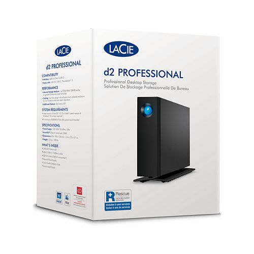 Zunanji HDD disk LaCie d2 Professional 20TB USB-C 3.1, 7200 vrt/min, aluminij, hitrost 290 MB/s