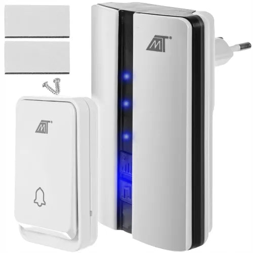 220V wireless doorbell 51 melodies up to 150m white