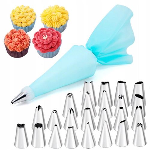 25-piece silicone cake decorating set
