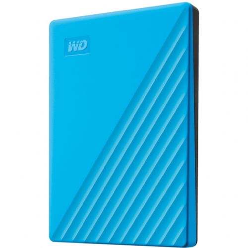 WD My Passport Portable HD Drive, 4 TB, 2,5 Zoll, USB 3.0, USB 2.0 kompatibel, blau