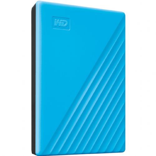 WD My Passport Portable HD Drive, 4 TB, 2,5 Zoll, USB 3.0, USB 2.0 kompatibel, blau