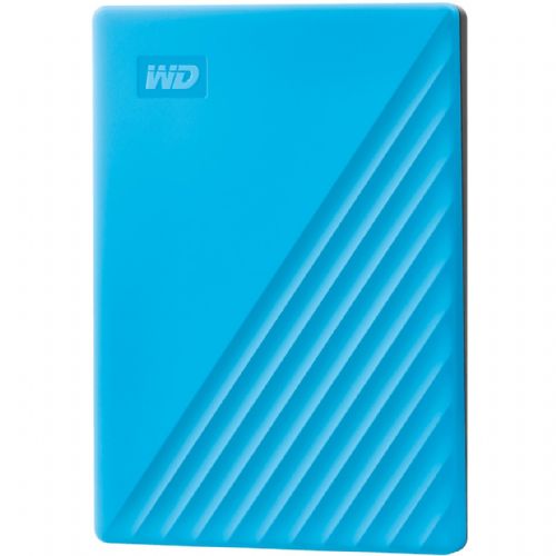 WD My Passport Portable HD Drive, 4 TB, 2,5 Zoll, USB 3.0, USB 2.0 kompatibel, blau