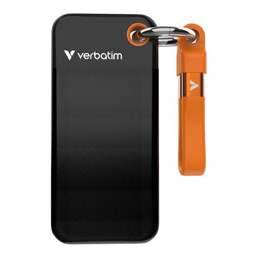 2TB Verbatim Pocket USB 3.2 Typ-C črno-oranžen