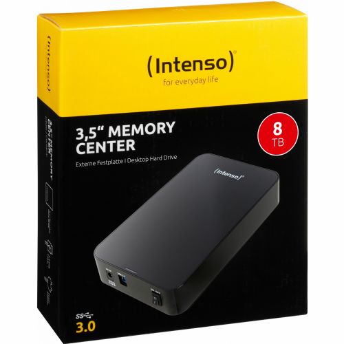 Zunanji trdi disk Intenso Memory Center USB 3.0, 3,5", 8 GB, črn
