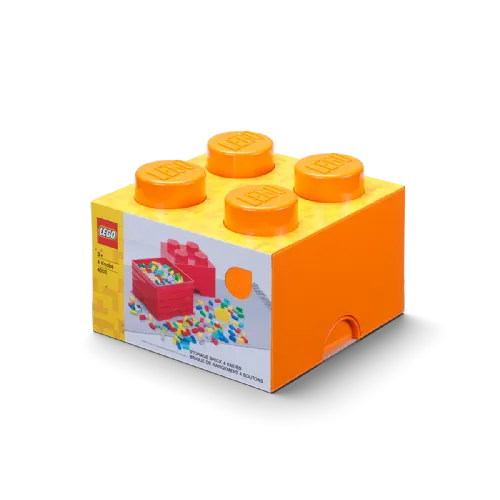 Lego®: Škatla za shranjevanje z gradnikom 4 - Oranžna (40031760)