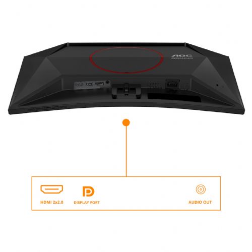 Monitor AOC C24G42E 59,9 cm (23,6"), VA, 250 cd/m2, 0,5 ms, 16:09 gebogen HDMI+DP schwarz