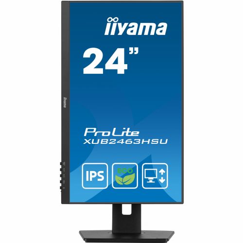Monitor Iiyama Prolite XUB2463HSU-B1 68,58 cm (27"), 1920x1080 (FHD), IPS, 250cd/m2, 16:9, 100Hz, 3ms, HDMI DP USB LS Pivot Black